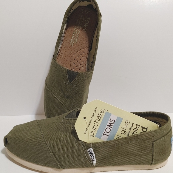 TOMS Olive Canvas Men's Classics - Picture 4 of 5